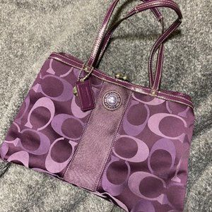 Purple Coach Bag